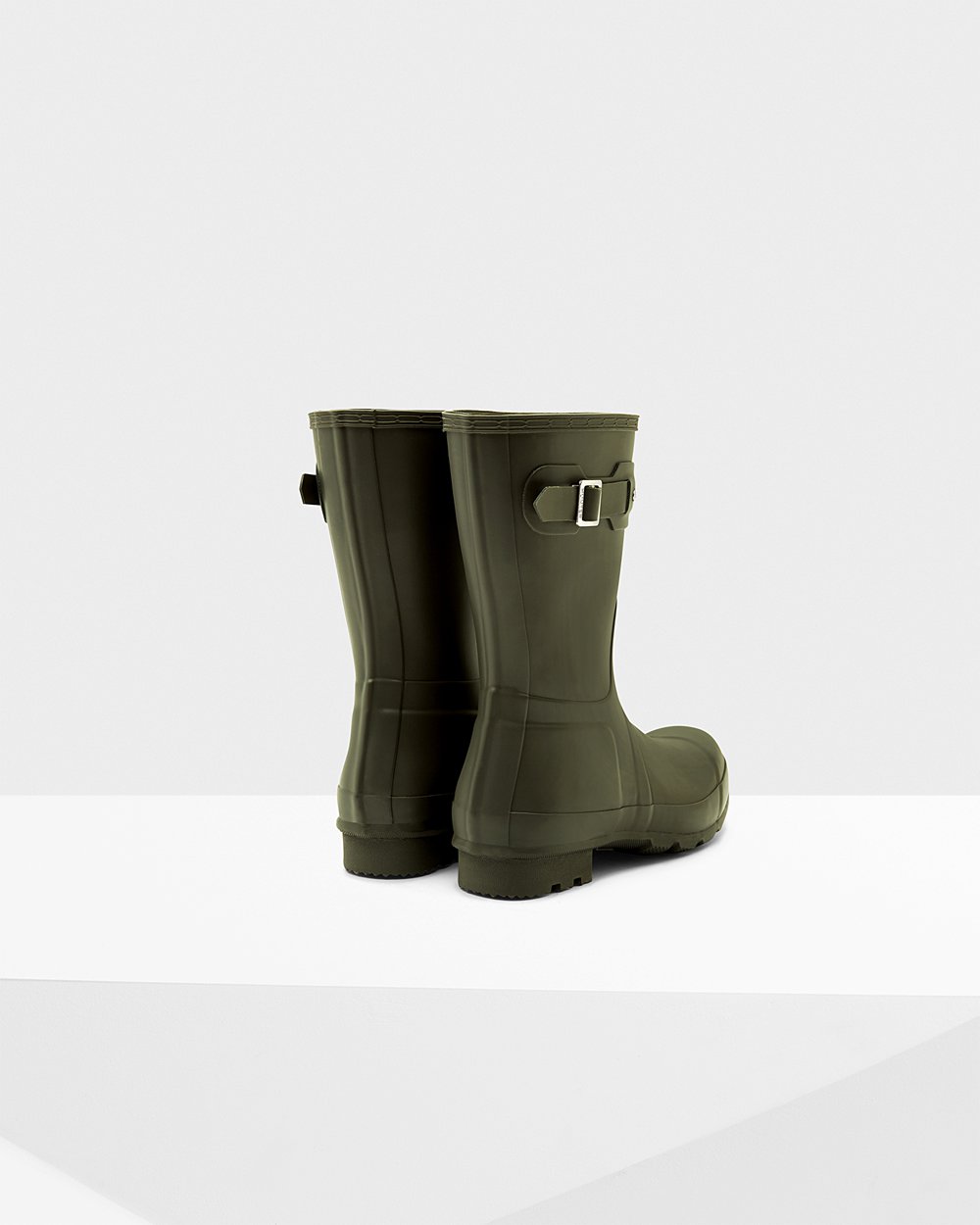 Mens Hunter Original - Short Rain Boots Dark Olive - 0413-HIGKE